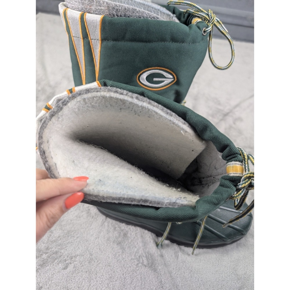 Vintage Green Bay Packers Winter Snow Boots Men Size 11 NFL Football Team Logo - Picture 10 of 10